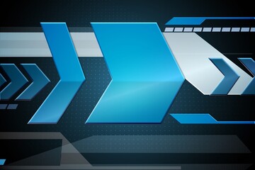 Poster - Arrows on technical background