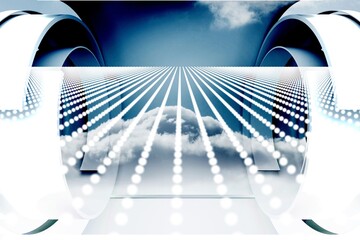 Poster - Abstract design in blue and white