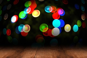 Poster - Shimmering light design over boards