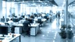 © Chotika88 - Blurred office interior background with a blurred door and glass wall, blurry bokeh light effect for a business concept design. High-quality photo, taken with a telephoto lens in realistic daylight.