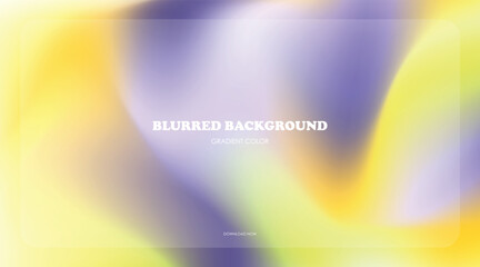 Fototapete - gradient mesh wave orange, green, yellow and purple colorful background