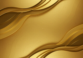 Poster - Elegant gold background with curved lines. Perfect for adding a touch of luxury and sophistication to any design project. Great for banners and templates.
