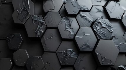 Dark hexagon pattern background