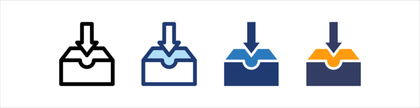 Inbox Icon Set Multiple Style Collection