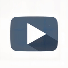 Poster - YouTube play button icon in flat design with shadow effect  