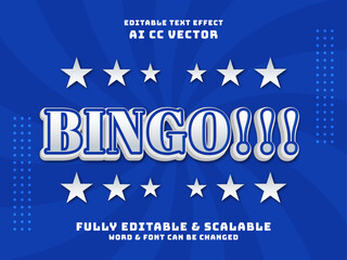 Poster - 3d text effect bingo game title style