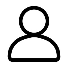 Poster - Simple Line User Account Avatar Profile Human Figure Icon Graphic