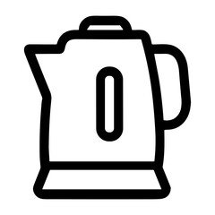 Poster - Outline Minimalist Kettle for Boiling Water Kitchen Appliances Icon