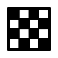 Poster - Simple Minimalist Checkered Pattern Tile Black and White Graphic Element