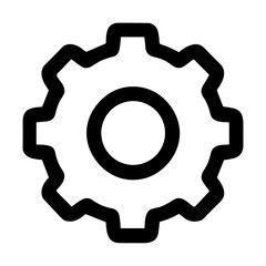 Poster - Simple Line Style Gearwheel Shape Configuration Setting Symbol Icon