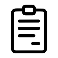 Poster - Simple Line Clipboard Document Paper with Clip Business and Finance Icon