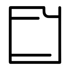 Aufkleber - Simple Outline File Document Icon with a Folded Corner Design