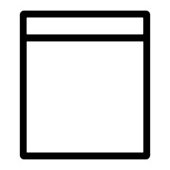 Poster - Simple Outline Document Page with Header Tab Shape Icon Element