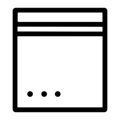 Fototapete - Simple Outline Isolated Tab Bar Menu Icon Symbol Element