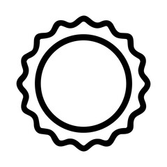 Poster - Simple Outline Wavy Circle Shape Sign Element Decoration Icon