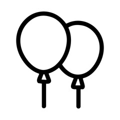 Poster - Minimalist Line Art Balloons Celebration Party Decoration Element Icon
