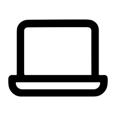 Fototapete - Simple Outline Laptop Computer Device Electronic Gadget Line Icon