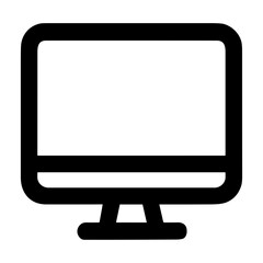 Fototapete - Simple Flat Lineart Display Monitor Computer Screen Technology Icon