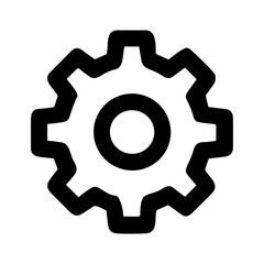 Poster - Minimalist Outline Gear Configuration Setting Process and Engineering Icon