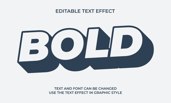BOLD SHADOW TEXT EFFECT EDITABLE IN GRAPHIC STYLE