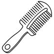 © M Fayaj Design - Hairbrush or comb line art vector