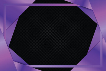 Wall Mural - glossy metallic purple gradient black background design