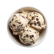 © Winda - Classic Chocolate Chip Ice Cream – Overhead View in White Ceramic Bowl