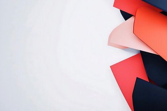 Abstract background with colorful geometric shapes on white, modern design concept