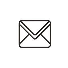 Poster - Clean outline email icon with vibrant color options on white background