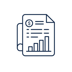 Poster - Modern financial statement outline icon for business and finance