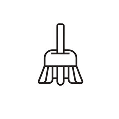 Fototapete - Modern outline icon of a mop and bucket for cleaning services