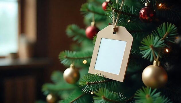 Blank Car Air Freshener on Farmhouse Christmas Tree

Minimal Air Freshener Hanging on Rustic Tree

Farmhouse Tree with Blank Car Freshener

Christmas Tree Decor with Plain Air Freshener

