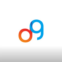 Aufkleber - lettering dg typography minimalist trendy multicolor.