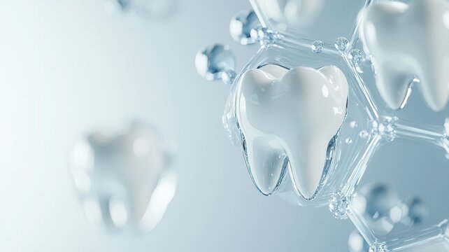 Molecular formula forming protective and around teeth, ensuring their health shield promoting a bright, confident smile