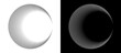 © Mykola Mazuryk - Lines in circle like art sun background. Tattoo template or icon, logo with lines. Black shape on a white background and the same white shape on the black side.