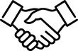 © Mahmud - Simple line drawing of handshake between two partners for business concepts