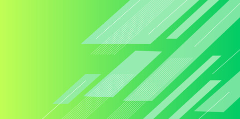 Poster - Minimal geometric green gradient background. Dynamic shapes composition.