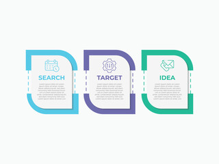 Aufkleber - Presentation business infographic template with 3 options. Vector illustration.