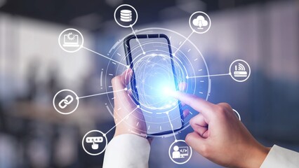 Poster - Cloud computing, cloud strategy, and cloud technology transforming digital infrastructure with scalable services, secure data storage, and cloud-based digital business solutions. Spire