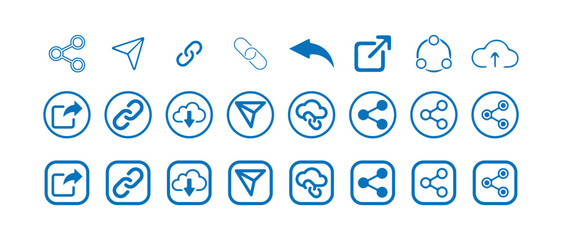 Send or Share Icon , Social Media Share Icon, Vector illustration EPS 10.