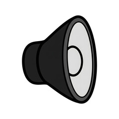 Poster - Gray and Black Speaker Megaphone Icon Sound Audio isolated on a transparent background