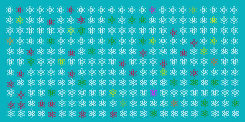Poster - Seamless floral pattern with colored elements, vector abstract background.