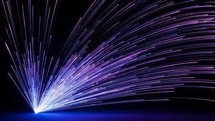 Poster - Abstract purple and blue light streaks create a dynamic and futuristic background, symbolizing modern technology and speed