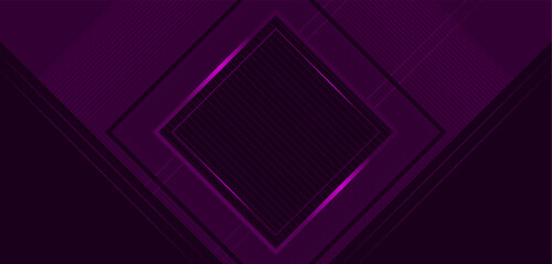 Fototapete - Futuristic violet glowing vector background | Abstract gradient geometric background design | Modern square shape with seamless pattern suitable for banner, poster, seminar, business, campaign