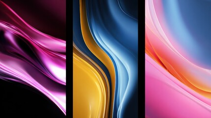 Poster - Abstract design featuring smooth flowing colors creating a dynamic and modern visual experience for various applications.
