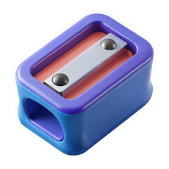 Aufkleber - Modern blue and purple pencil sharpener isolated on transparent background