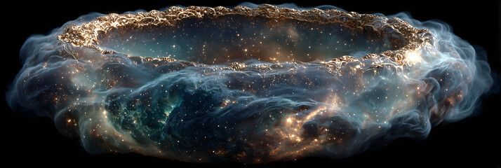 Wall Mural - Cosmic Nebula Swirling Around Celestial Ring