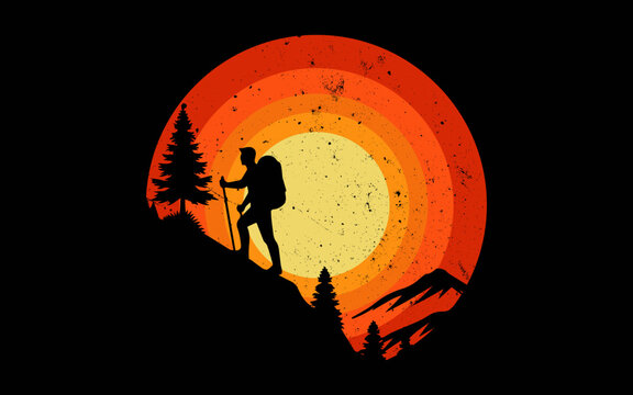 Outdoor Camping Backpacking Hiking t-shirt quotes svg design