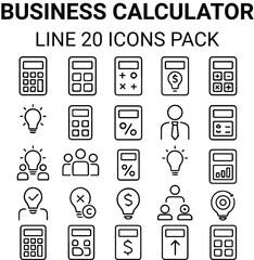 Poster - Business and Finance Icon Set in Modern Vector Style