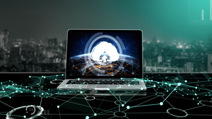 Poster - Cloud computing software for modish remote work and personal data storage
